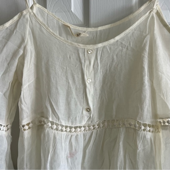 Bluenotes White Cover Up Tank Top | Medium - Picture 2 of 4